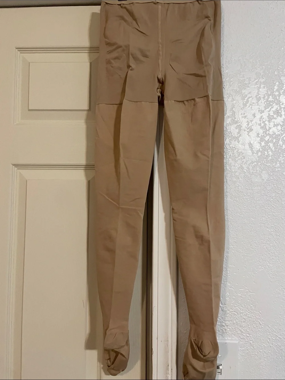Sheer Beige Footed Hosiery Compression Tights - Nude/Beige. NWOT